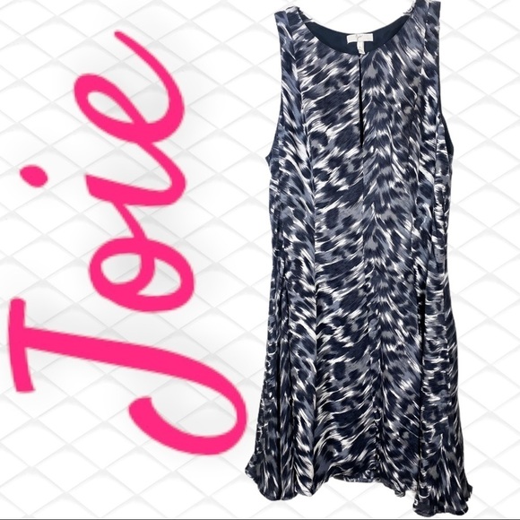 JOIE Silk Tavie Leopard Print Fit & Flare Mini Dress, Size Small - Picture 2 of 15